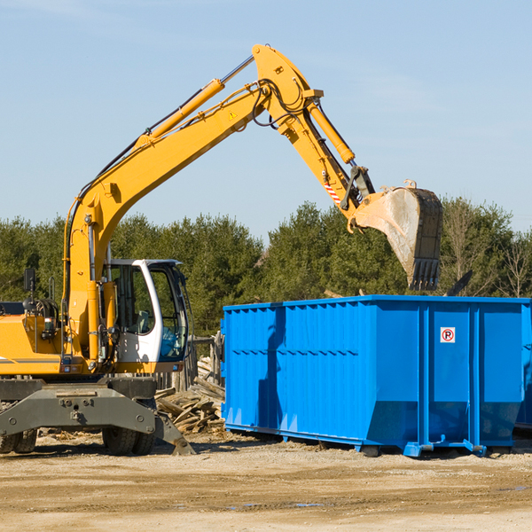 are there any restrictions on where a residential dumpster can be placed in Thicket Texas